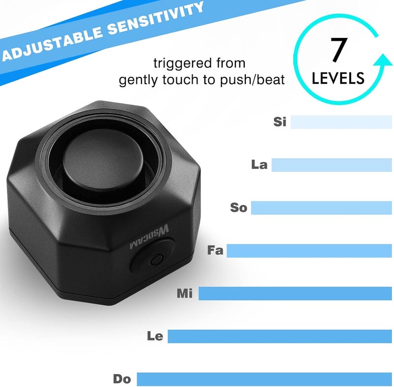 wsdcam USB Rechargeable Bike Alarm with Remote, 110dB Loud Wireless Anti Theft Vibration Motion Sensor Vehicle Security Alarm System Waterproof Bicycle Trailer Motorcycle Alarm - 2 Pack - Image 5